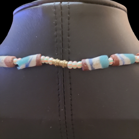 Handmade Boho Seed Bead Necklace 18" Lot 10 - Picture 2 of 3